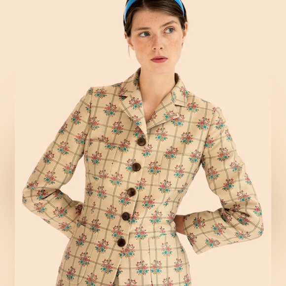 Caramel Jackets & Blazers - Caramel UK Women’s Blazer luxury British fashion suit jacket floral metallic